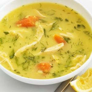 Lemon Chicken Rice Soup